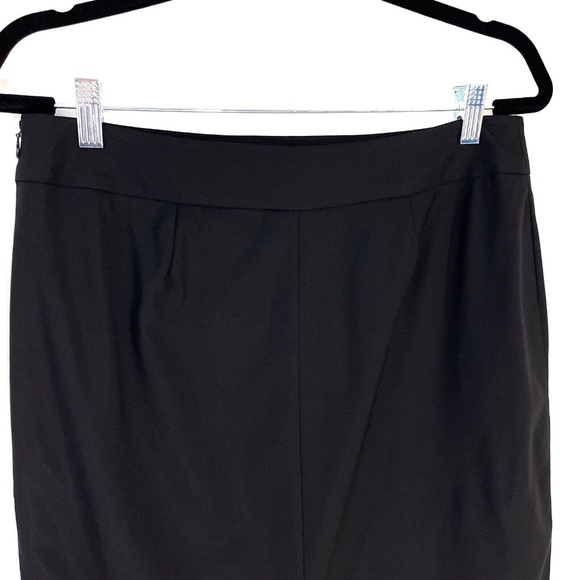 Classiques Entier Women’s Size 10 Medium Solid Black Wool Blend Pencil Skirt - Picture 7 of 9